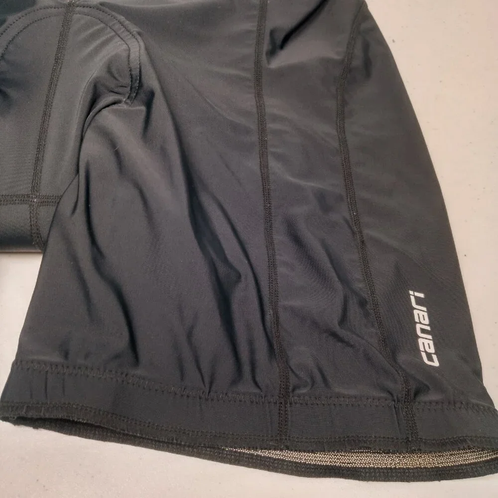 Canari Cycling Shorts Men XL Black Padded Stretch Nylon Spandex Bike Athletic - Picture 11 of 16